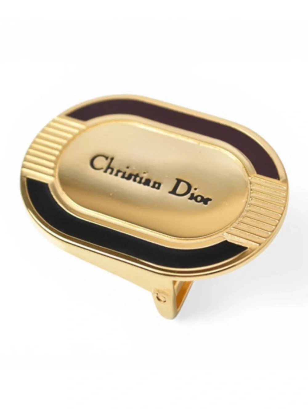 Dior Gold-Tone Oval Emblem Belt Buckle